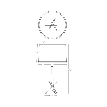 Thatcher Table Lamp - line drawing.