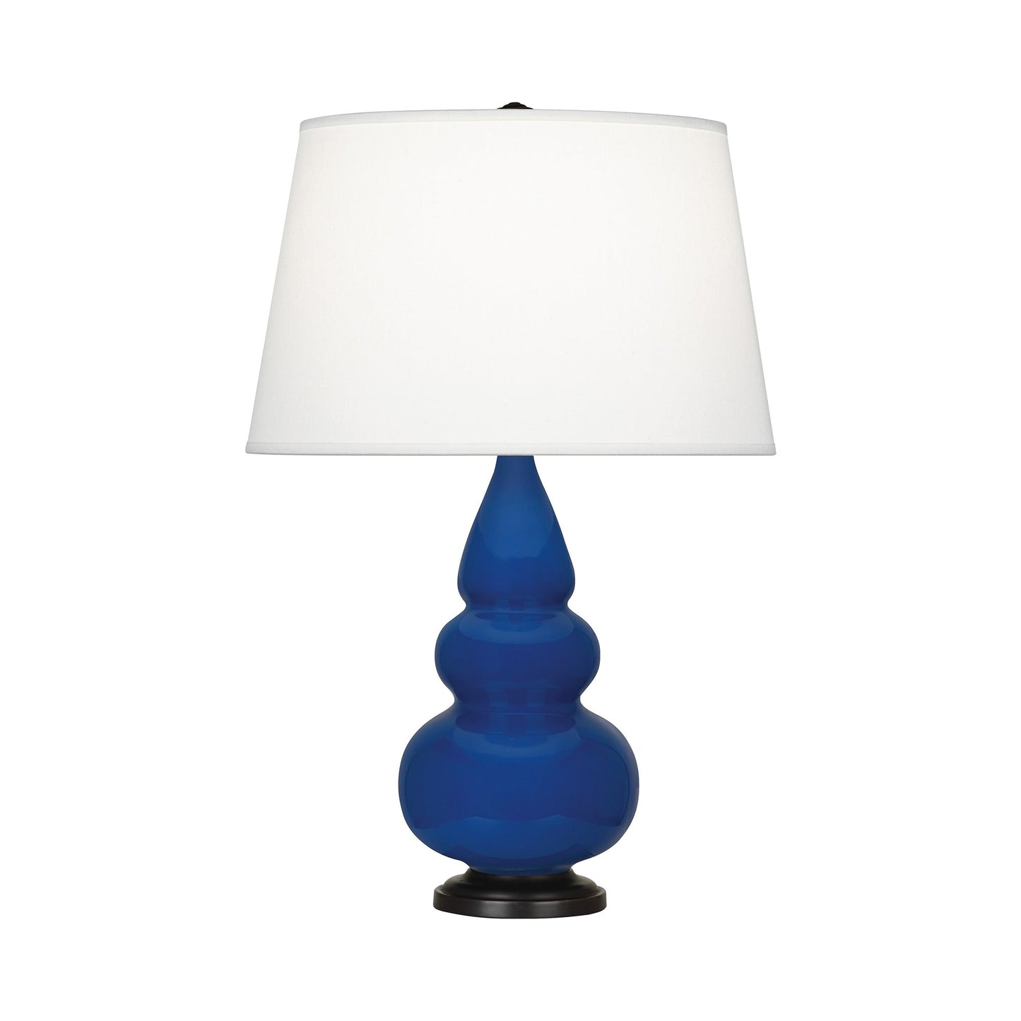 Triple Gourd Accent Lamp in Cobalt/Deep Patina Bronze.