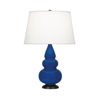 Triple Gourd Accent Lamp in Cobalt/Deep Patina Bronze.