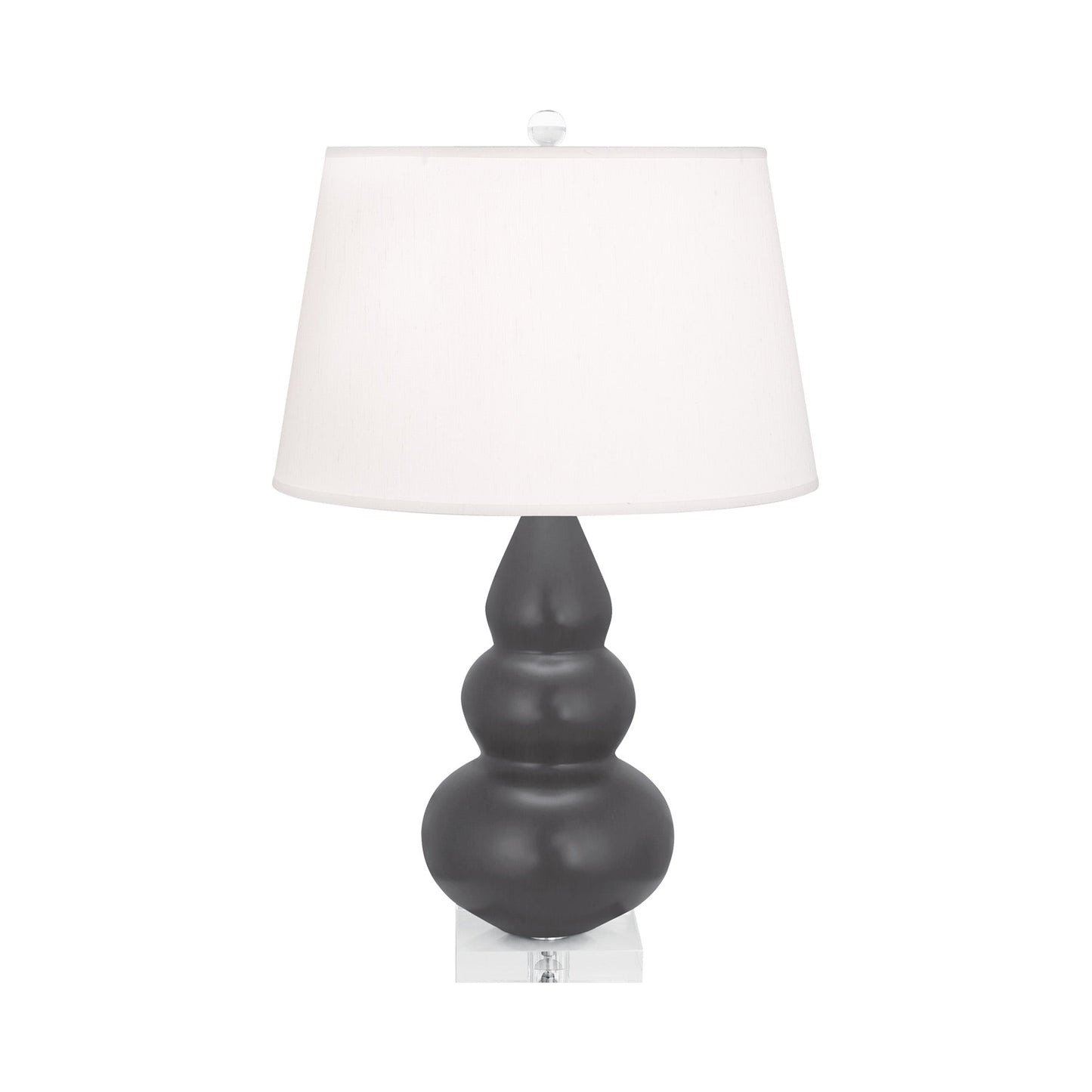 Triple Gourd Accent Lamp in Matte Ash/Lucite Base.