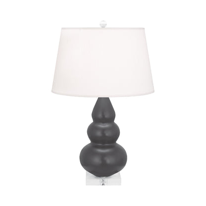Triple Gourd Accent Lamp in Matte Ash/Lucite Base.