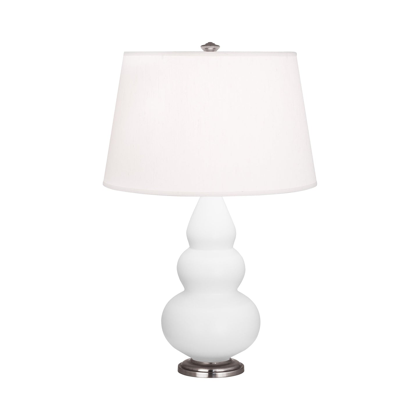Triple Gourd Accent Lamp in Matte Daisy/Antique Silver.
