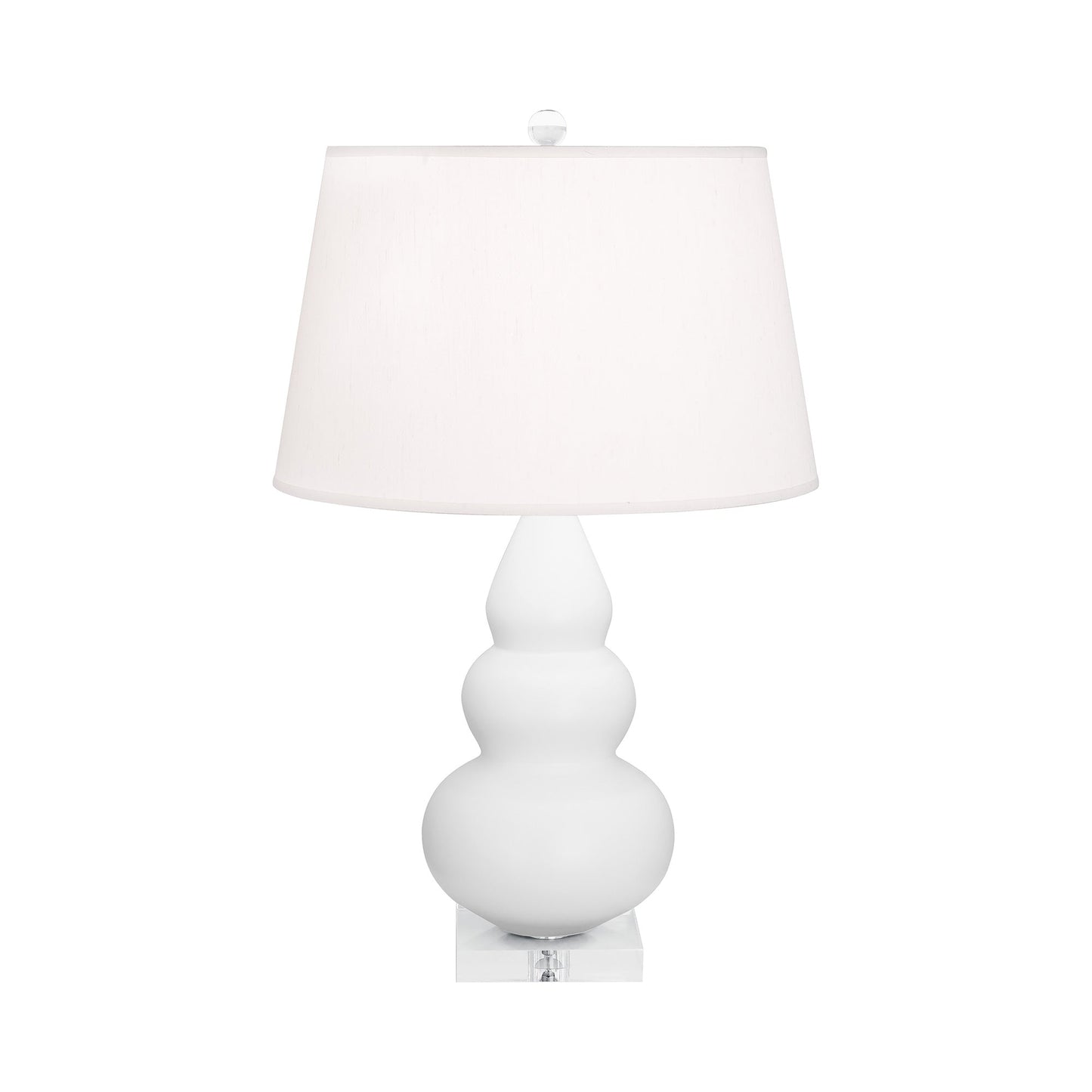 Triple Gourd Accent Lamp in Matte Daisy/Lucite Base.