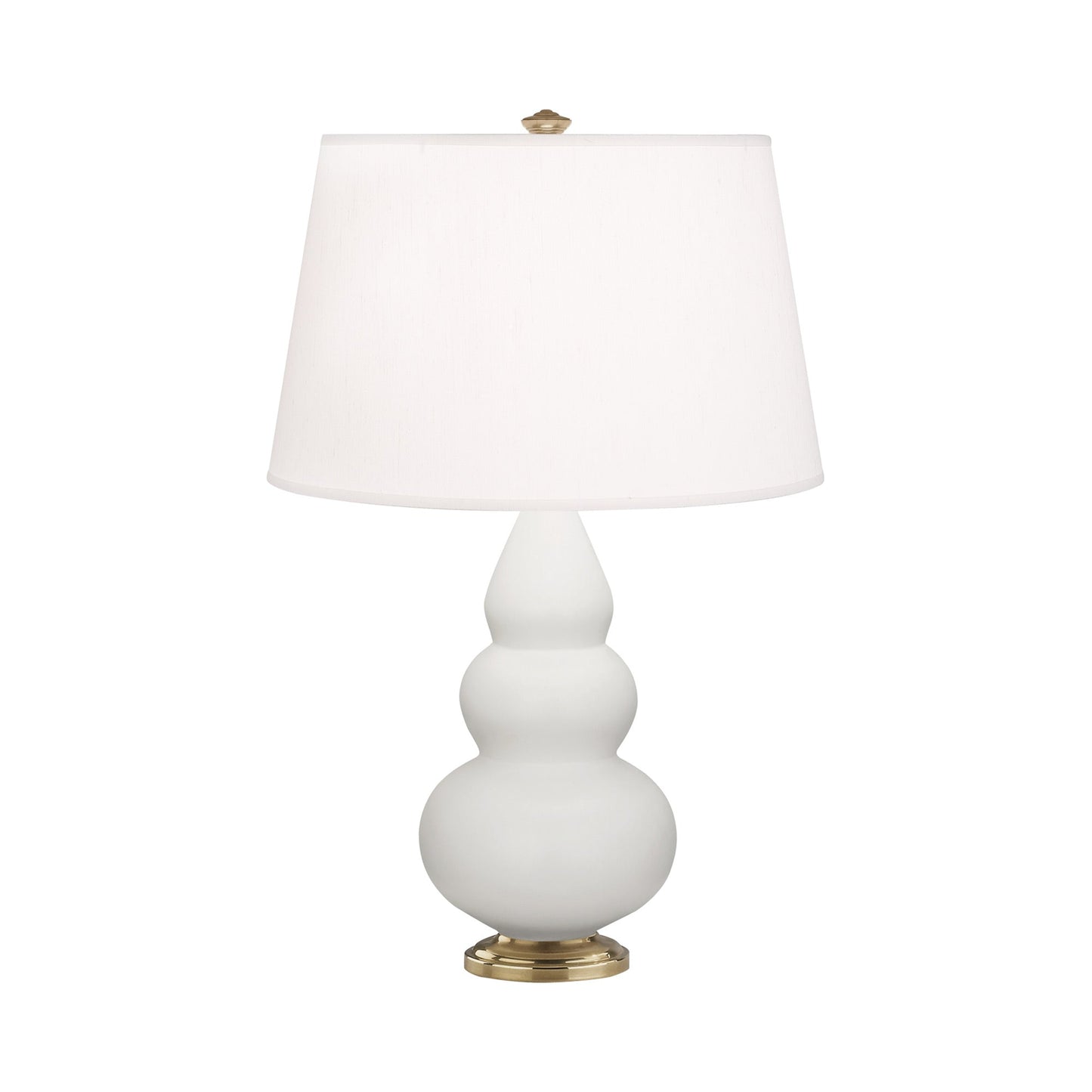 Triple Gourd Accent Lamp in Matte Lily/Antique Natural Brass.