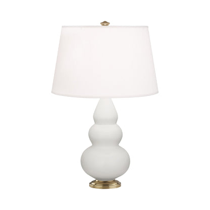 Triple Gourd Accent Lamp in Matte Lily/Antique Natural Brass.