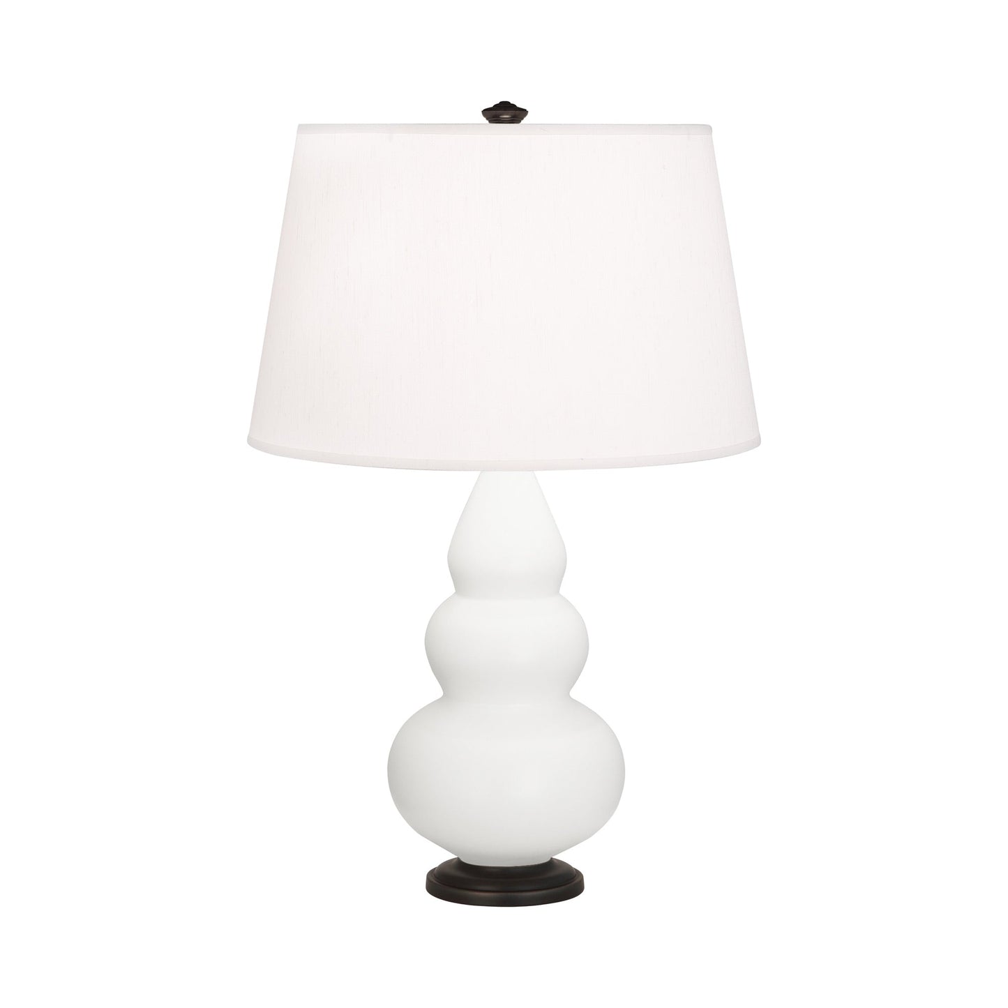 Triple Gourd Accent Lamp in Matte Lily/Deep Patina Bronze.