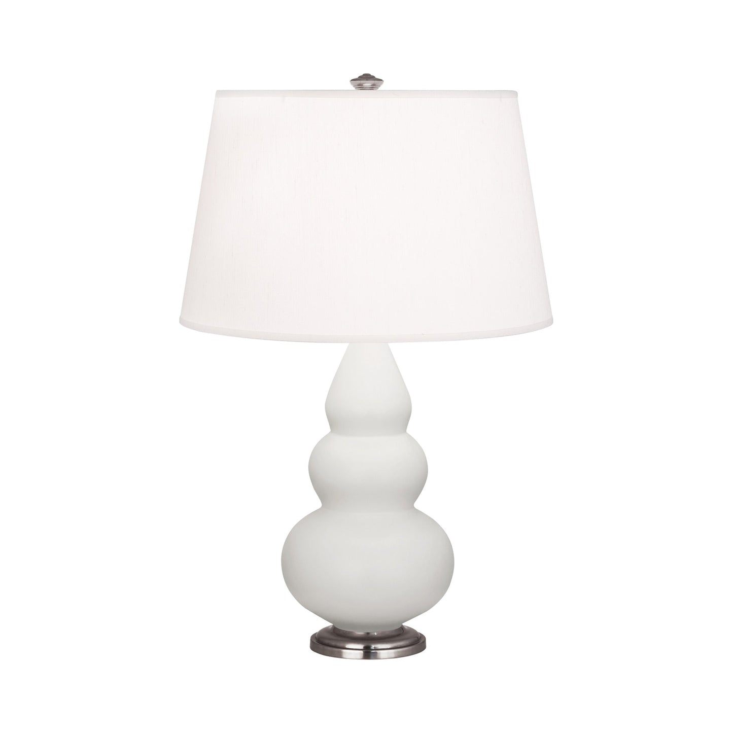 Triple Gourd Accent Lamp in Matte Lily/Antique Silver.
