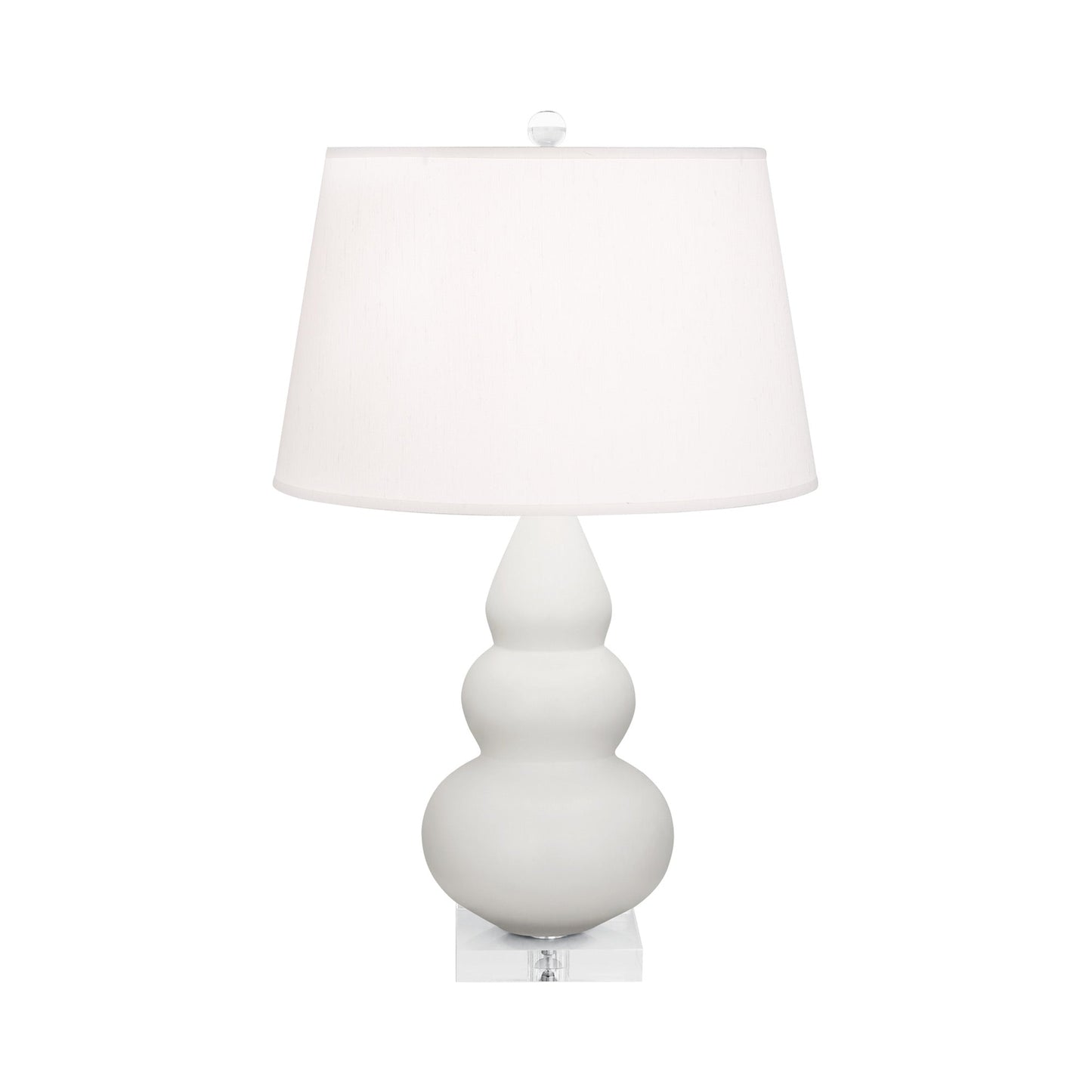 Triple Gourd Accent Lamp in Matte Lily/Lucite Base.