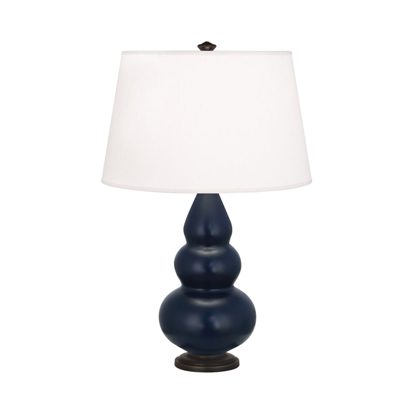 Triple Gourd Accent Lamp in Matte Midnight Blue/Deep Patina Bronze.