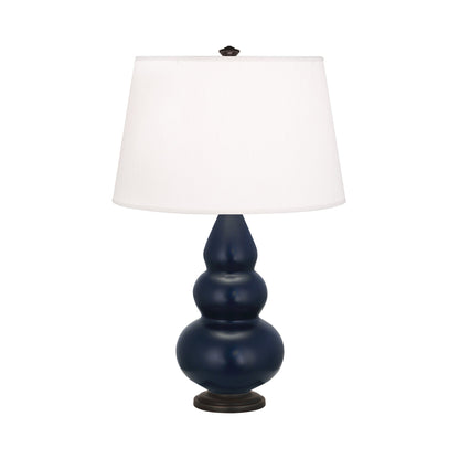 Triple Gourd Accent Lamp in Matte Midnight Blue/Deep Patina Bronze.