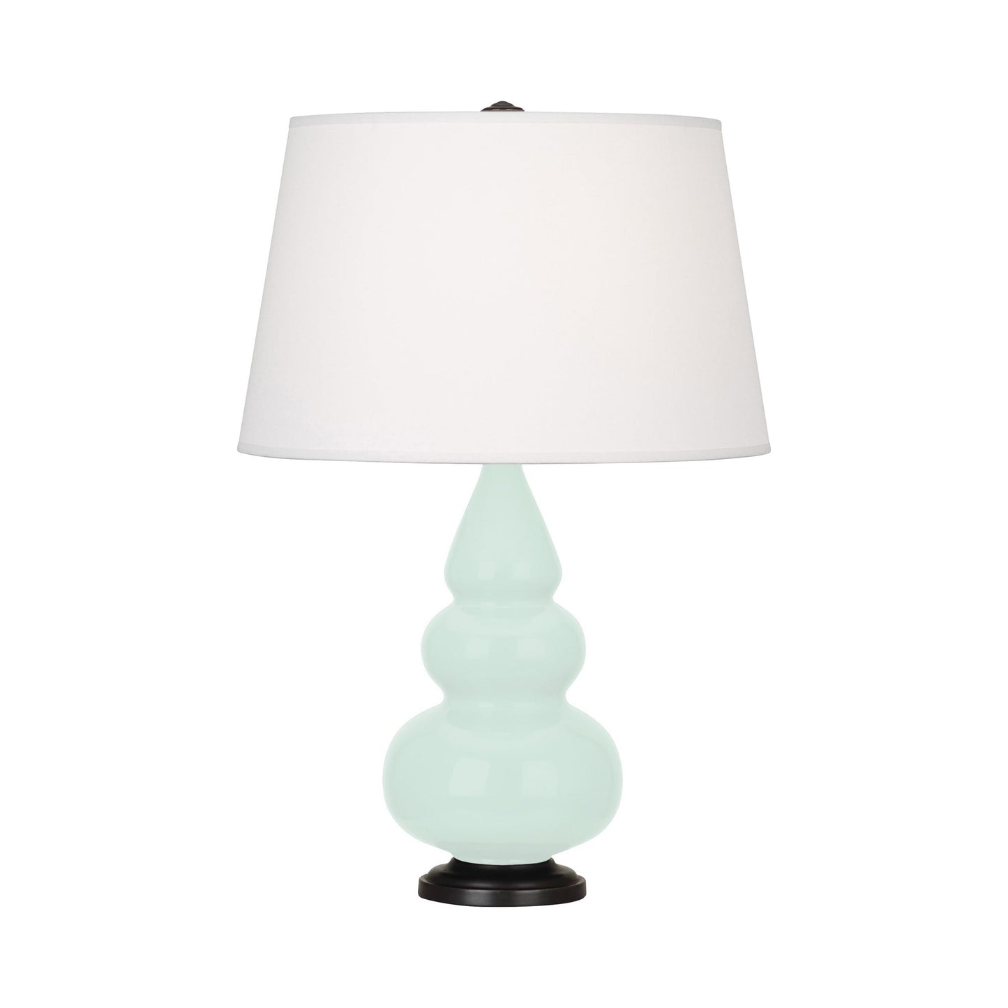 Triple Gourd Accent Lamp in Mint/Deep Patina Bronze.