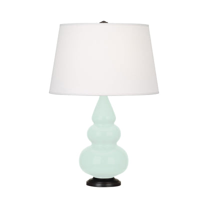 Triple Gourd Accent Lamp in Mint/Deep Patina Bronze.