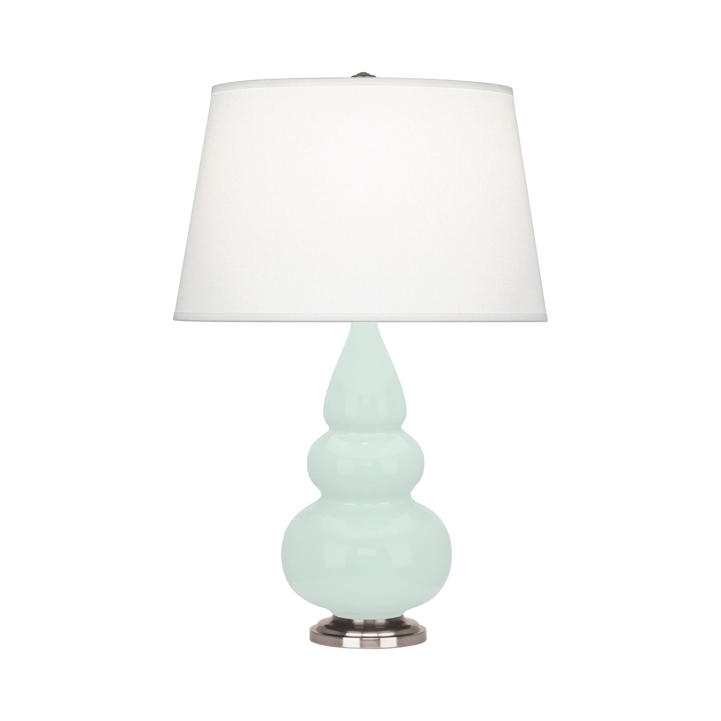 Triple Gourd Accent Lamp in Mint/Antique Silver.