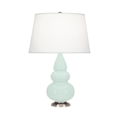 Triple Gourd Accent Lamp in Mint/Antique Silver.