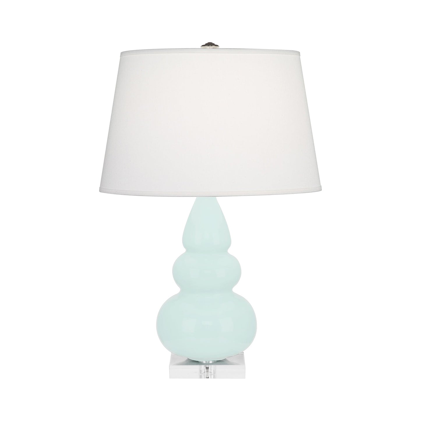 Triple Gourd Accent Lamp in Mint/Lucite Base.
