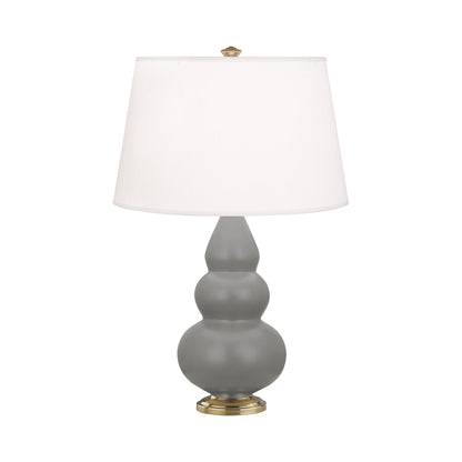 Triple Gourd Accent Lamp in Matte Smokey Taupe/Antique Natural Brass.