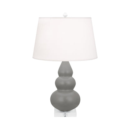 Triple Gourd Accent Lamp in Matte Smokey Taupe/Lucite Base.