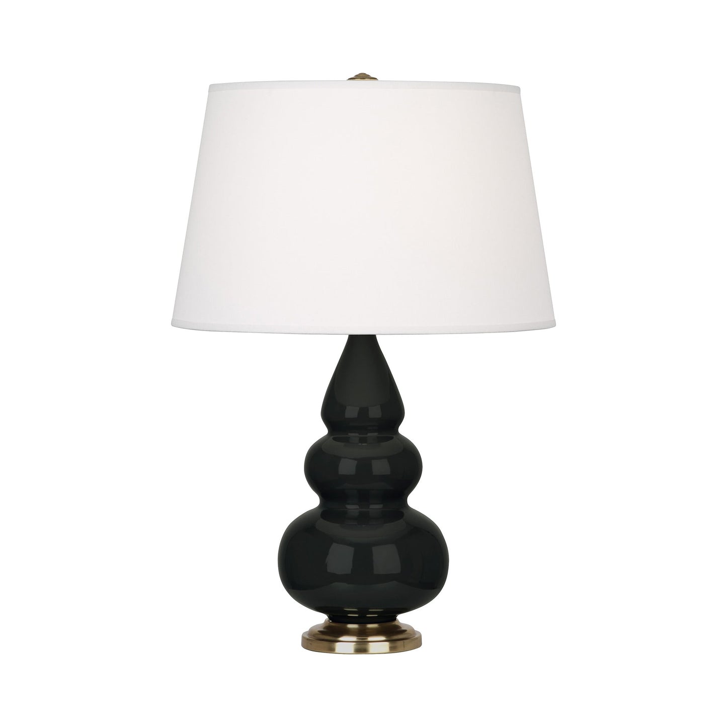 Triple Gourd Accent Lamp in Obsidian/Antique Natural Brass.