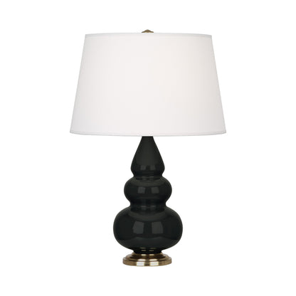 Triple Gourd Accent Lamp in Obsidian/Antique Natural Brass.