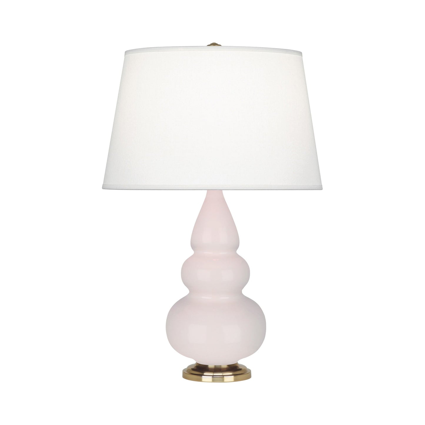 Triple Gourd Accent Lamp in Rose Water/Antique Brass.