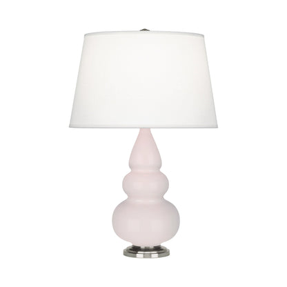 Triple Gourd Accent Lamp in Rose Water/Antique Silver.