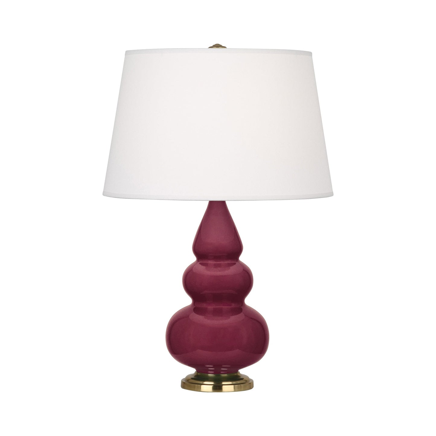 Triple Gourd Accent Lamp in Sugar Plum/Antique Brass.