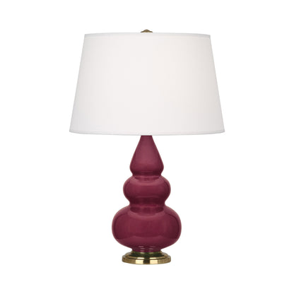 Triple Gourd Accent Lamp in Sugar Plum/Antique Brass.