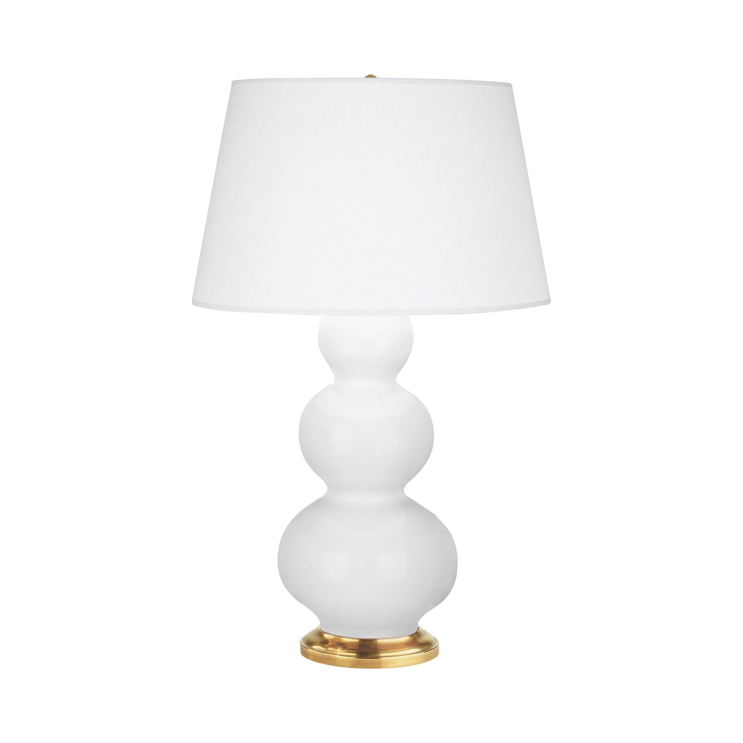 Triple Gourd Table Lamp in Daisy/Antique Natural Brass.