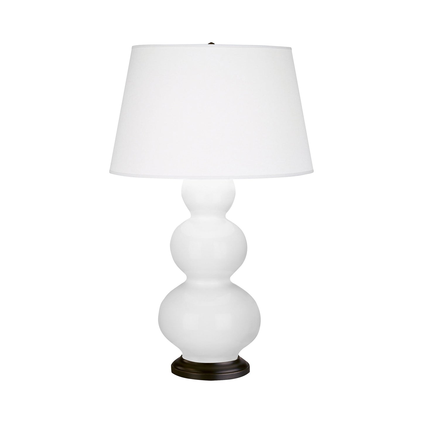 Triple Gourd Table Lamp in Daisy/Deep Patina Bronze.