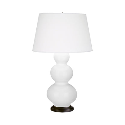 Triple Gourd Table Lamp in Daisy/Deep Patina Bronze.