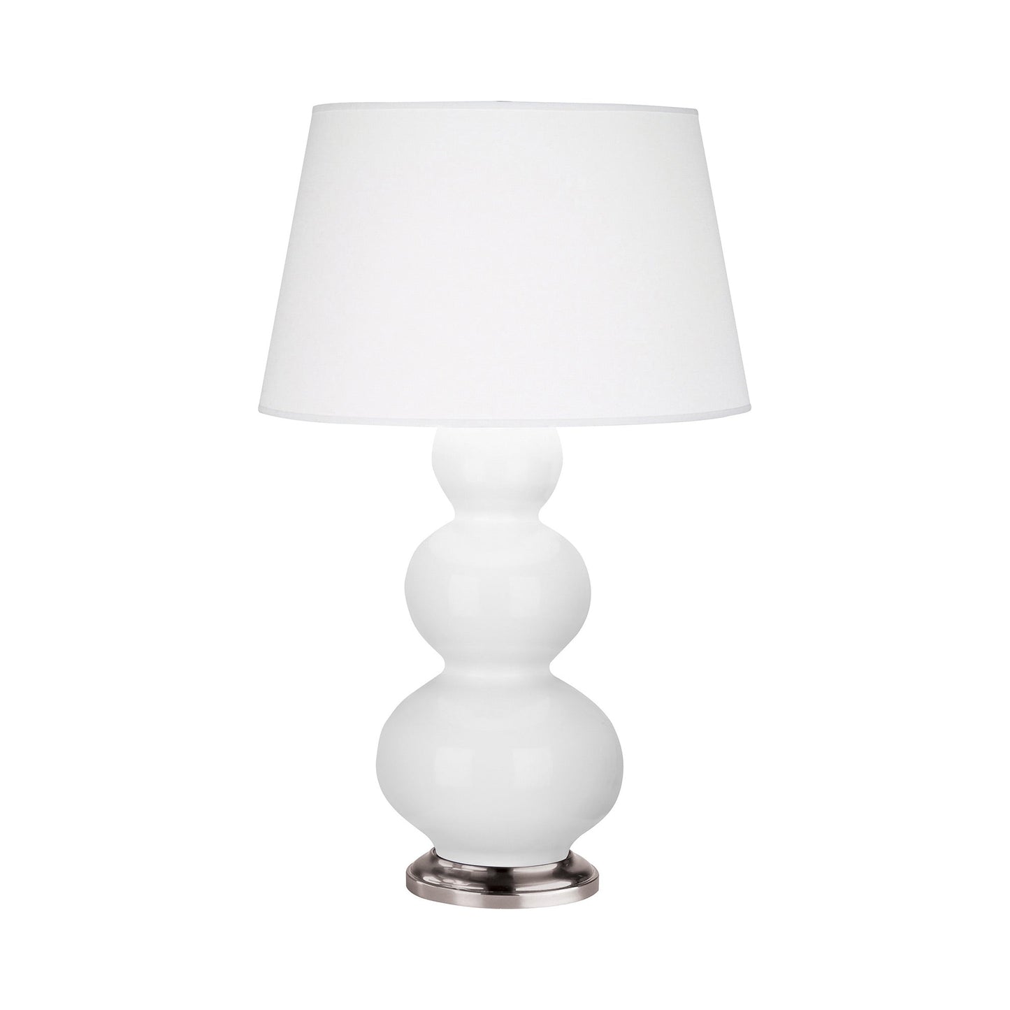 Triple Gourd Table Lamp in Daisy/Antique Silver.