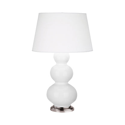 Triple Gourd Table Lamp in Daisy/Antique Silver.