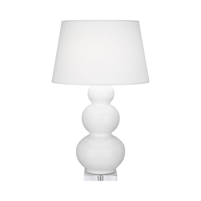 Triple Gourd Table Lamp in Daisy/Lucite Base.