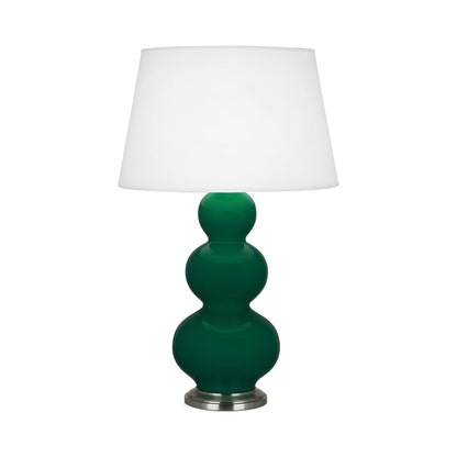 Triple Gourd Table Lamp in Jungle/Antique Silver.
