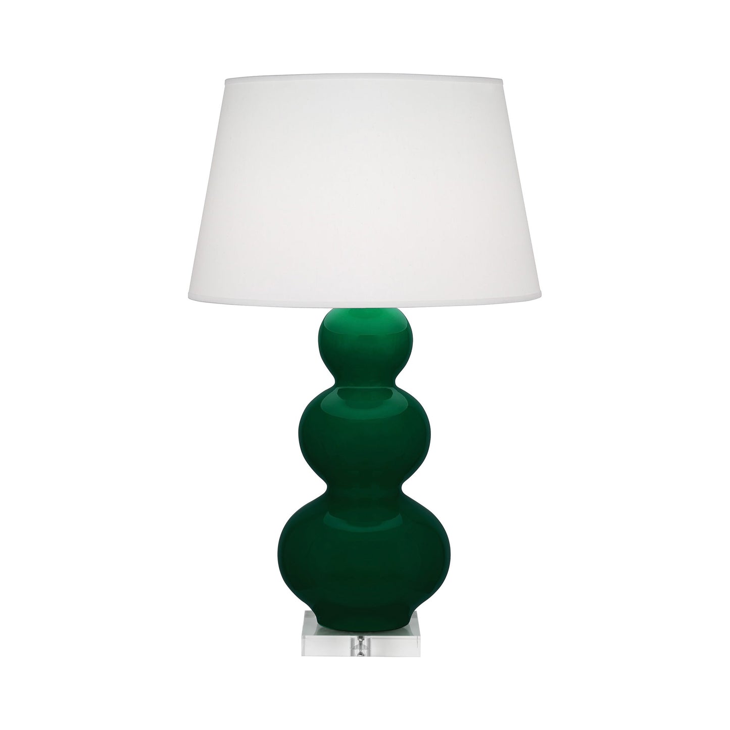 Triple Gourd Table Lamp in Jungle/Lucite Base.