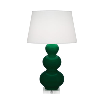 Triple Gourd Table Lamp in Jungle/Lucite Base.