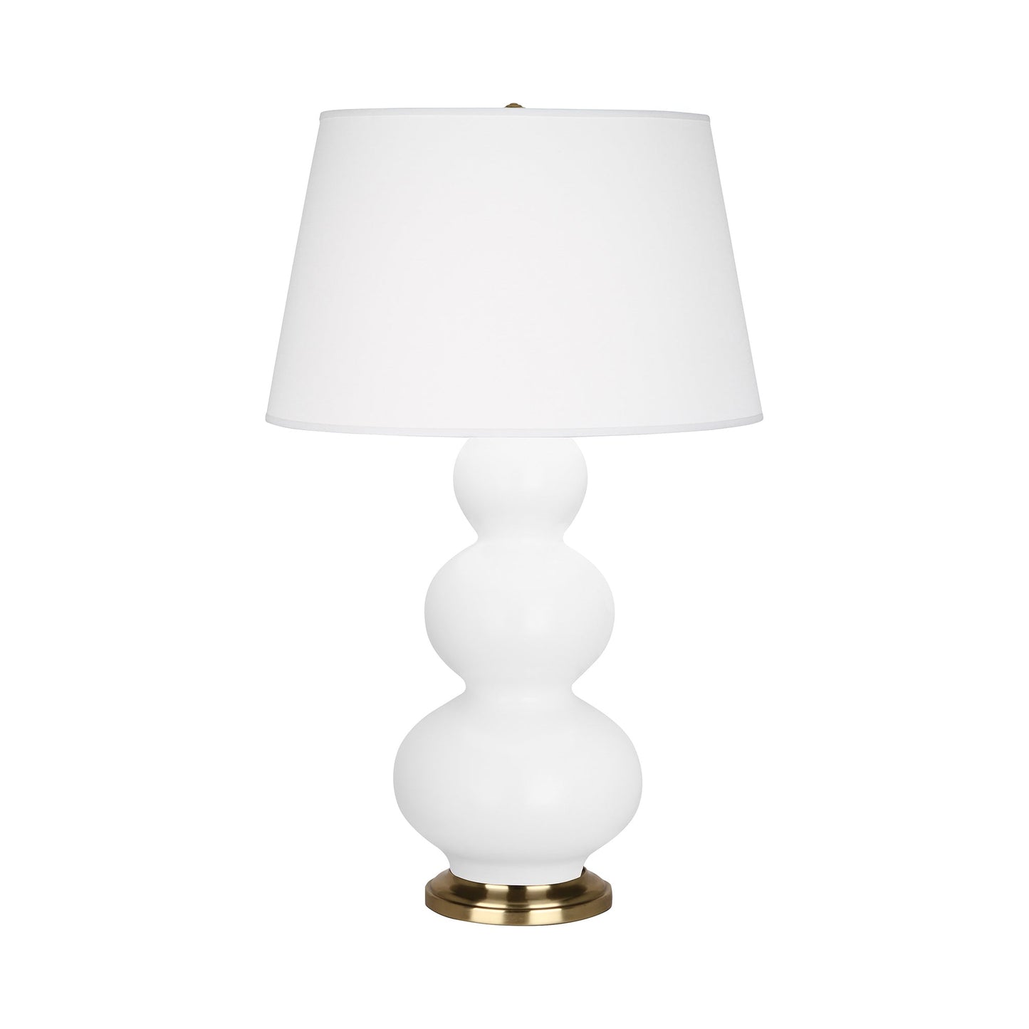 Triple Gourd Table Lamp in Matte Daisy/Antique Natural Brass.