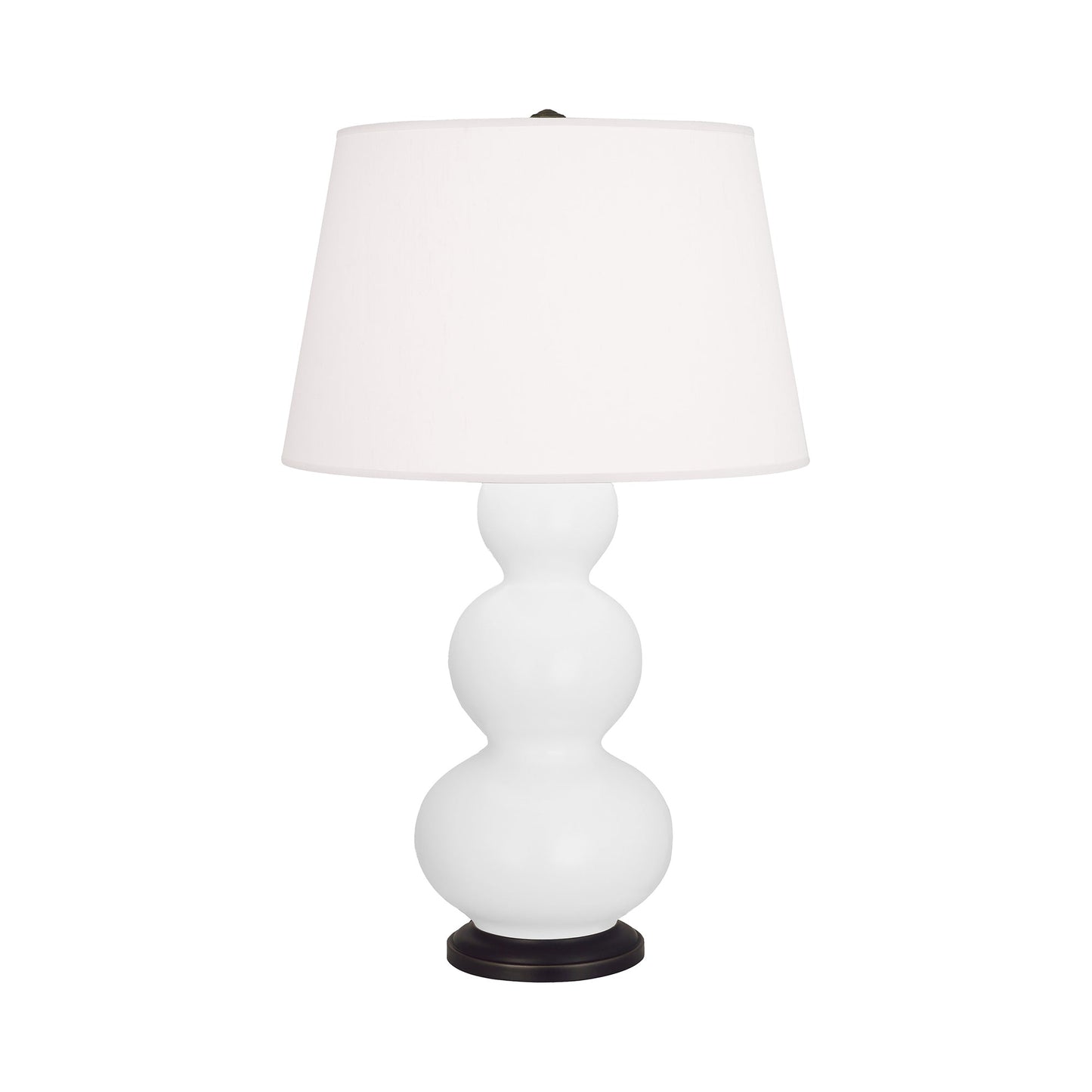 Triple Gourd Table Lamp in Matte Daisy/Deep Patina Bronze.