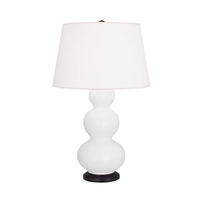 Triple Gourd Table Lamp in Matte Daisy/Deep Patina Bronze.