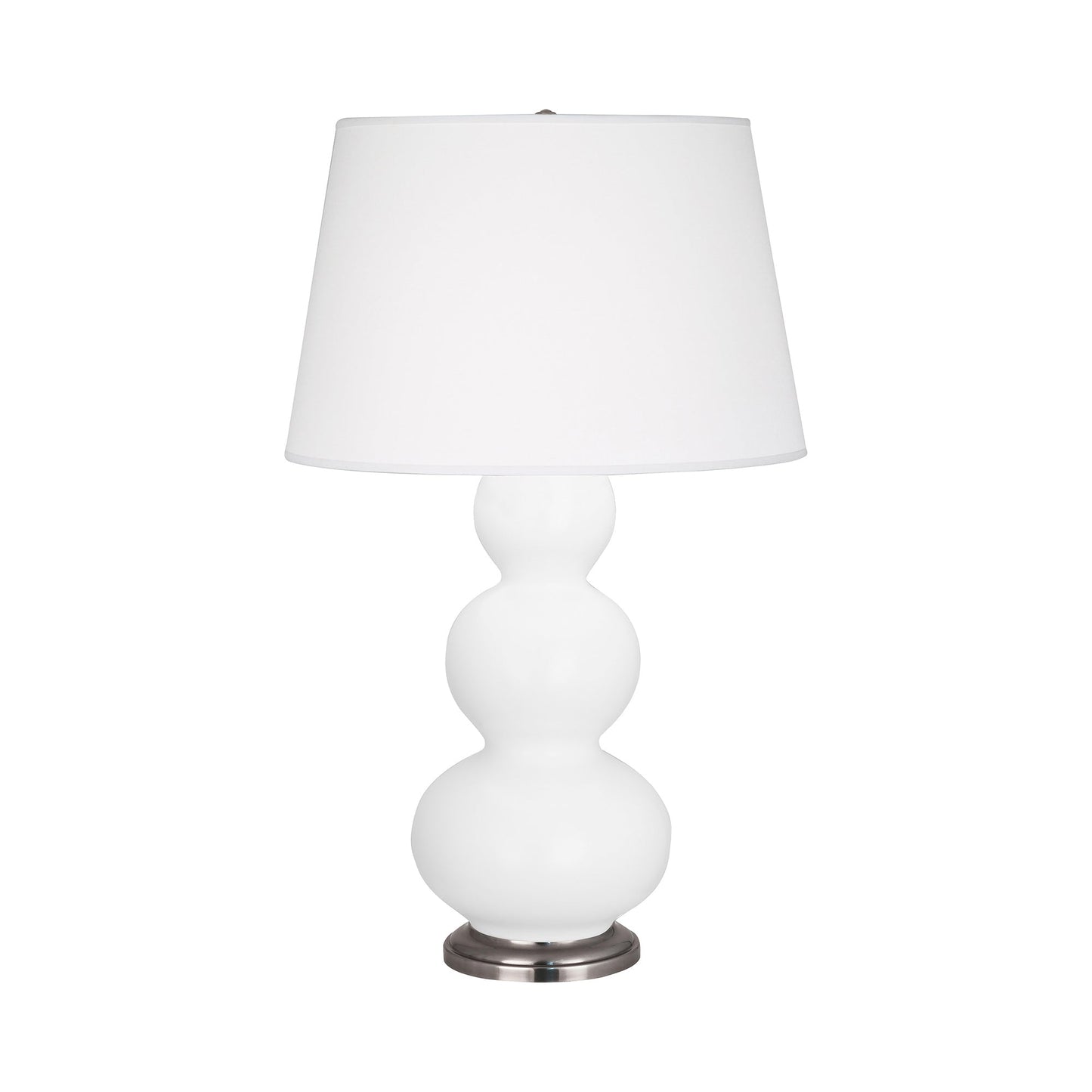 Triple Gourd Table Lamp in Matte Daisy/Antique Silver.