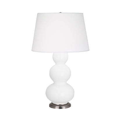 Triple Gourd Table Lamp in Matte Daisy/Antique Silver.