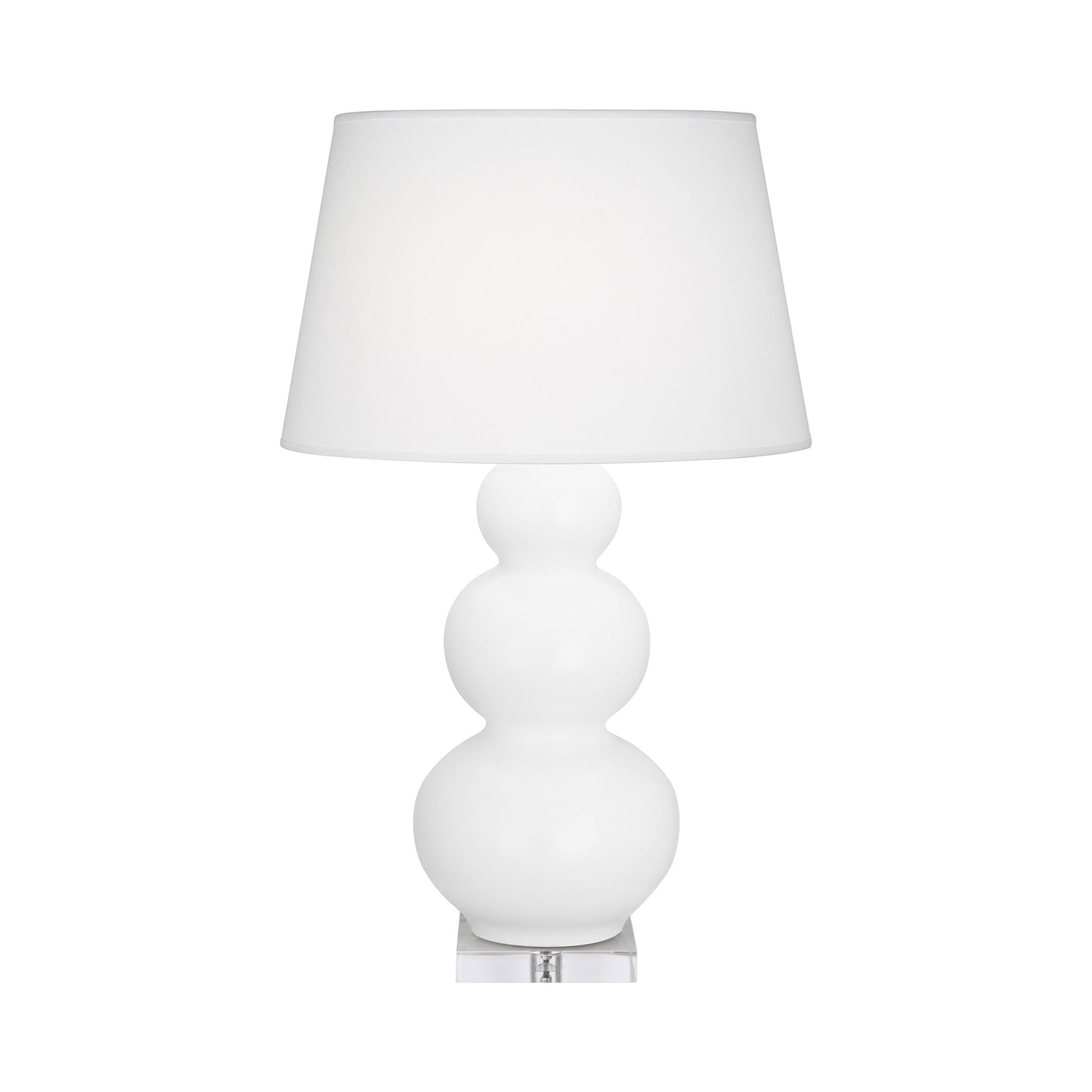 Triple Gourd Table Lamp in Matte Daisy/Lucite Base.