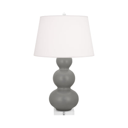 Triple Gourd Table Lamp in Matte Smokey Taupe/Lucite Base.