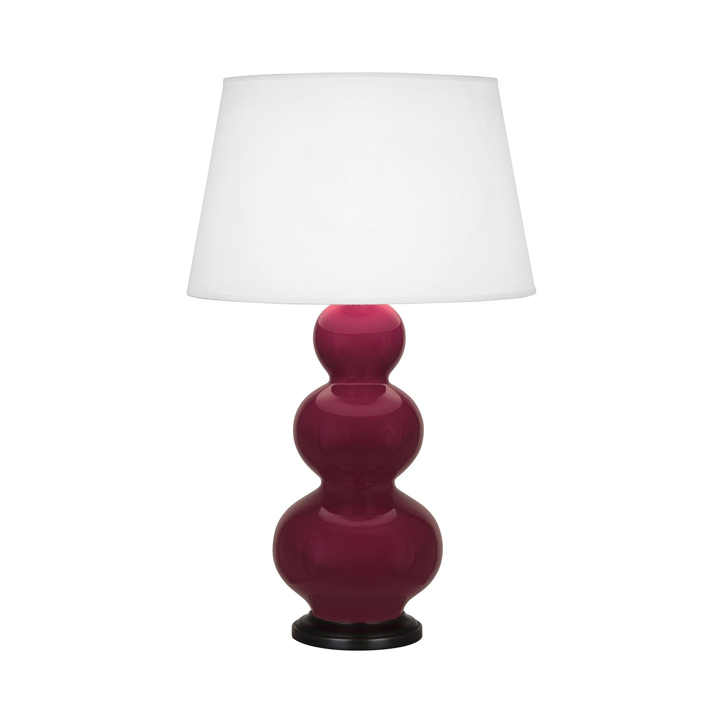 Triple Gourd Table Lamp in Sugar Plum/Deep Patina Bronze.