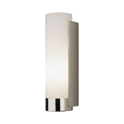 Tyrone Wall Light in Polished Nickel.