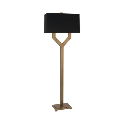 Valerie Floor Lamp in Vintage Brass/Black.