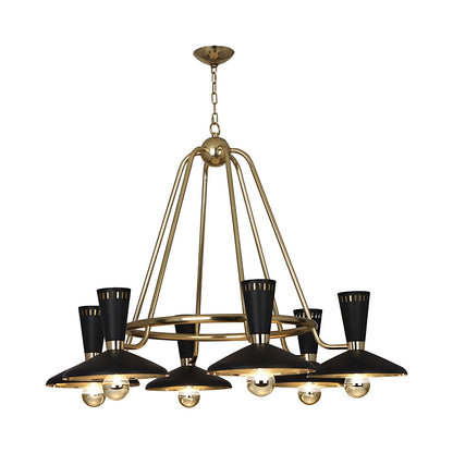Vortex Chandelier in Modern Brass (6-Light).