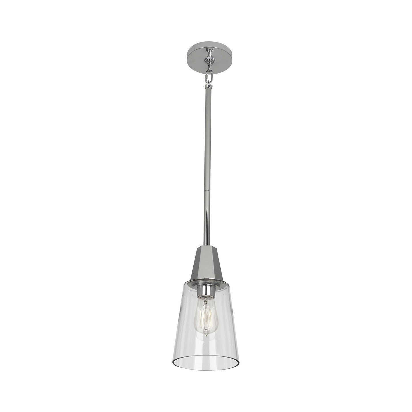 Wheatley Pendant Light in Polished Chrome (Clear).
