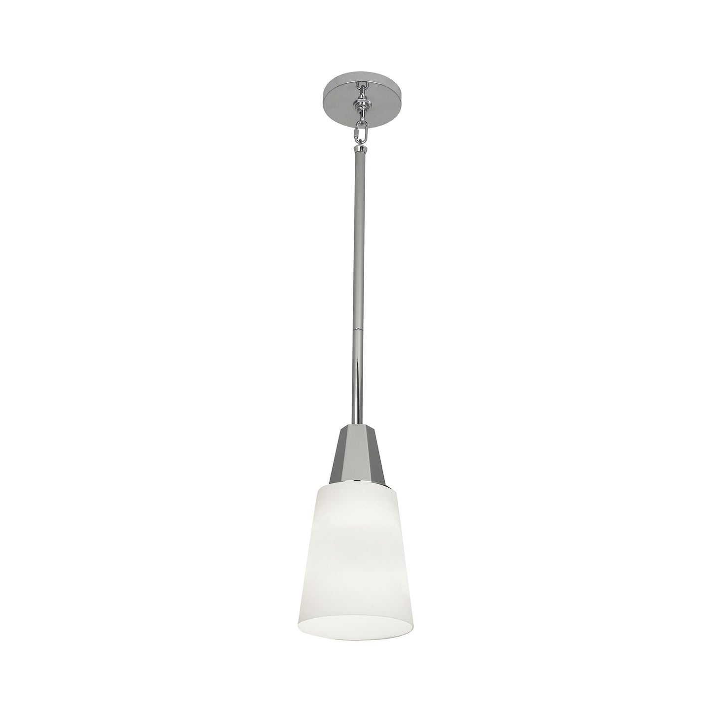 Wheatley Pendant Light in Polished Chrome (White).