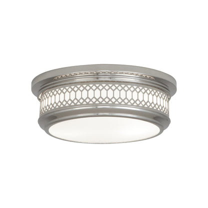 Williamsburg Tucker Flush Mount Ceiling Light in Polished Nickel (Small).